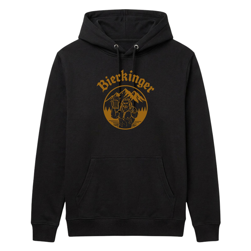 Bierkinger Hoodie in Schwarz mit goldenem Brustlogo