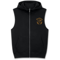 Bierkinger Weste, schwarze Ärmellos-Hoodie-Weste, freigestellt